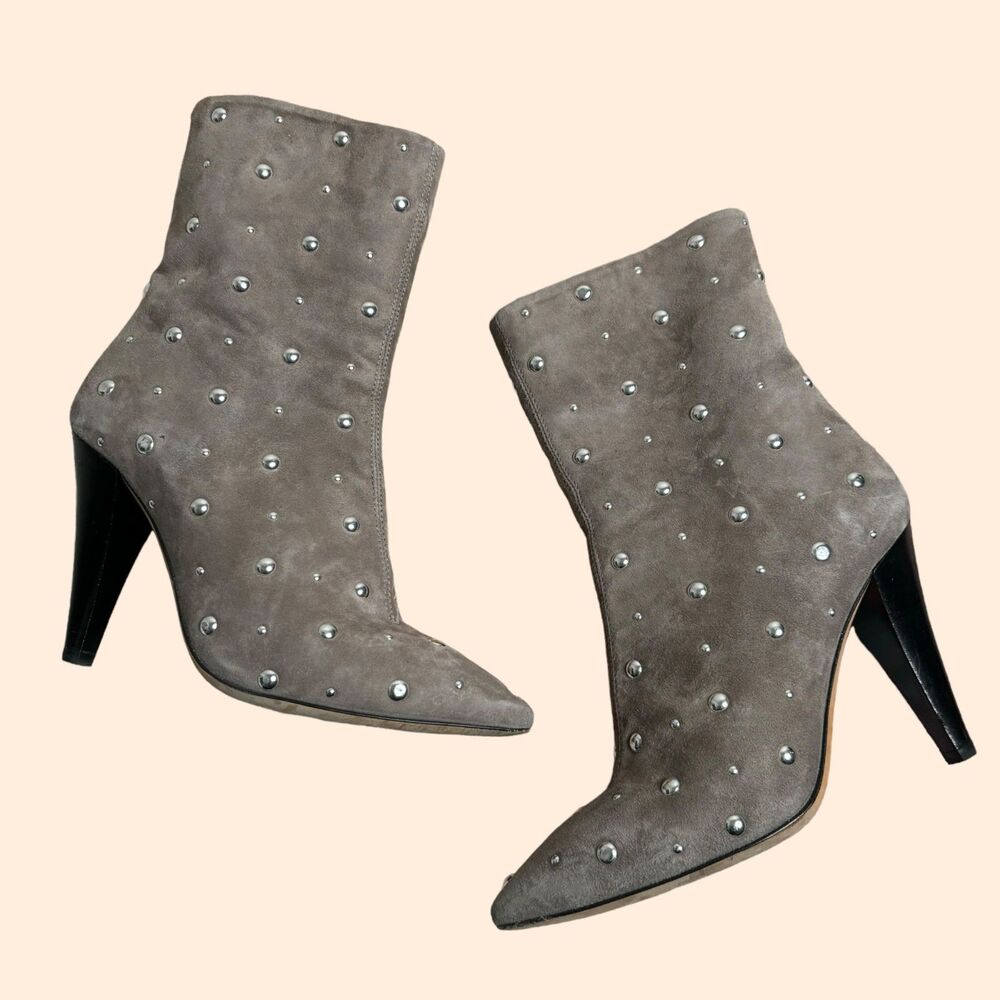 IRO Suede Studded Ankle Boots